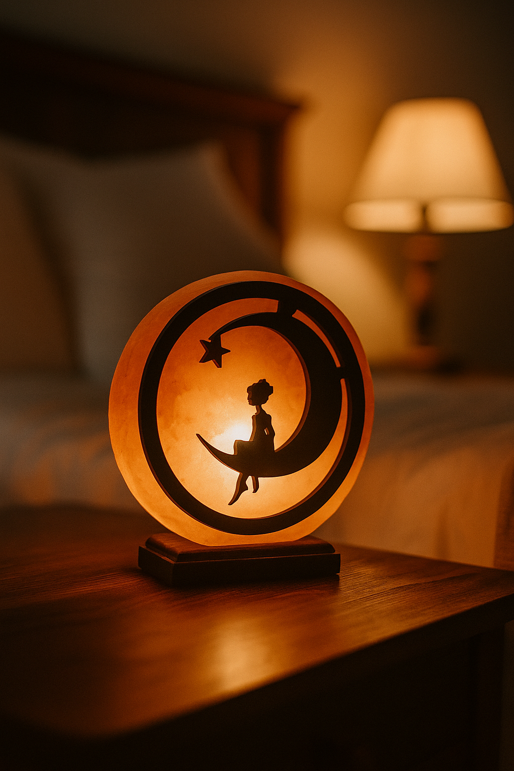Girl On Moon | Salt Lamp
