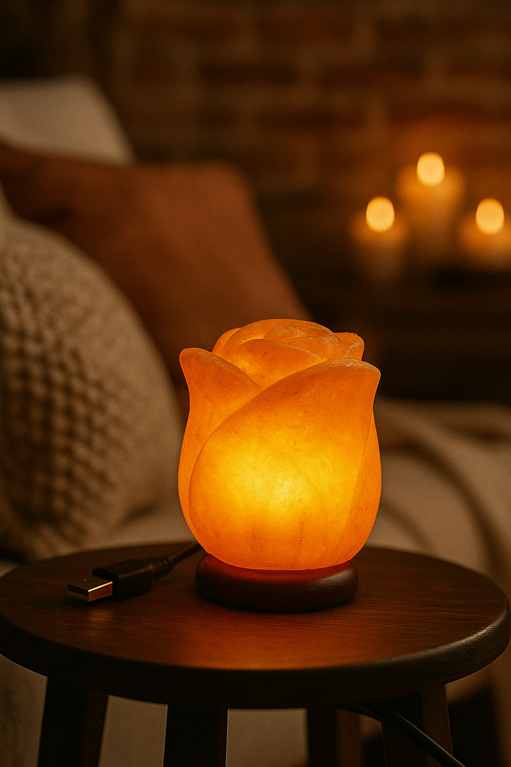 Mini Flower Cut | Salt Lamp